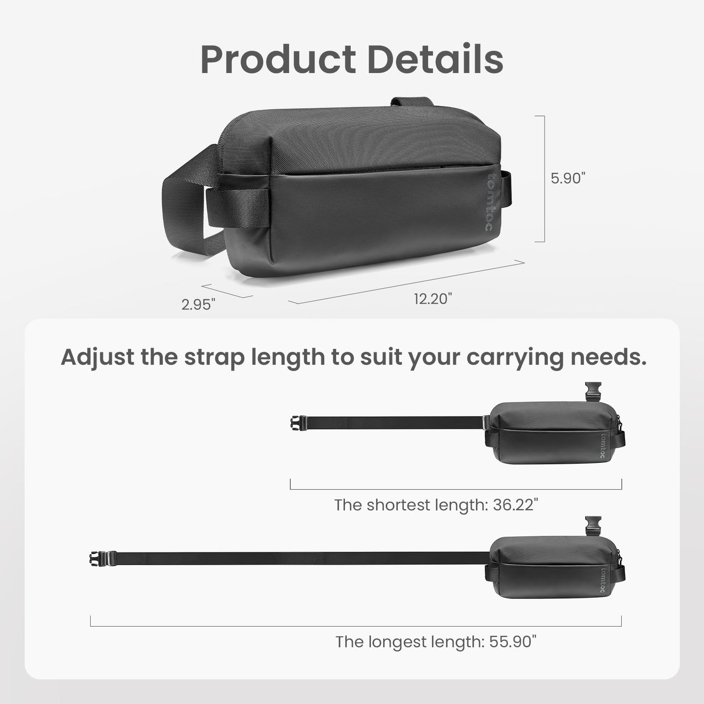tomtoc T21 Compact EDC Sling Bag (All Sizes)