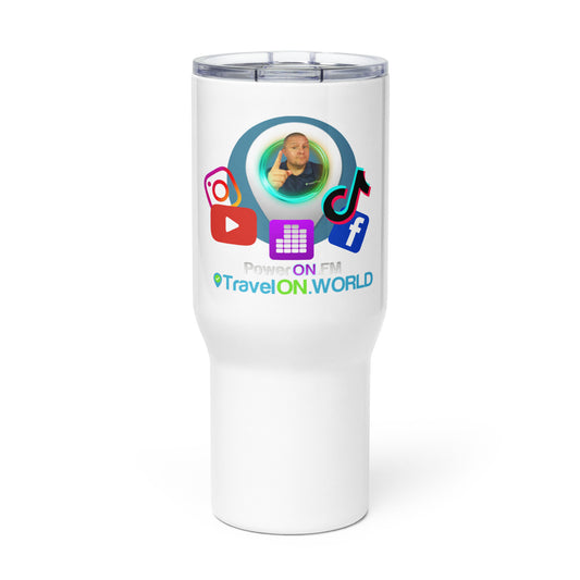 Mr TravelON travel mug with a handle