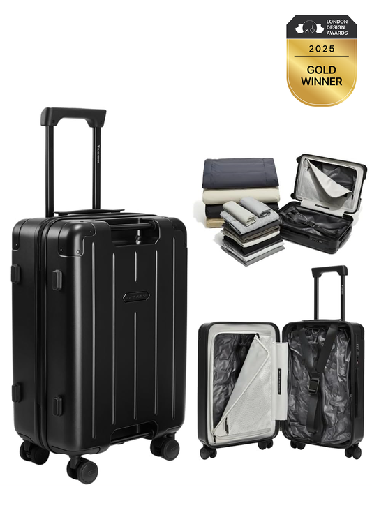 Black Voyage AirCabin Pro Vortex Carry On Suitcase