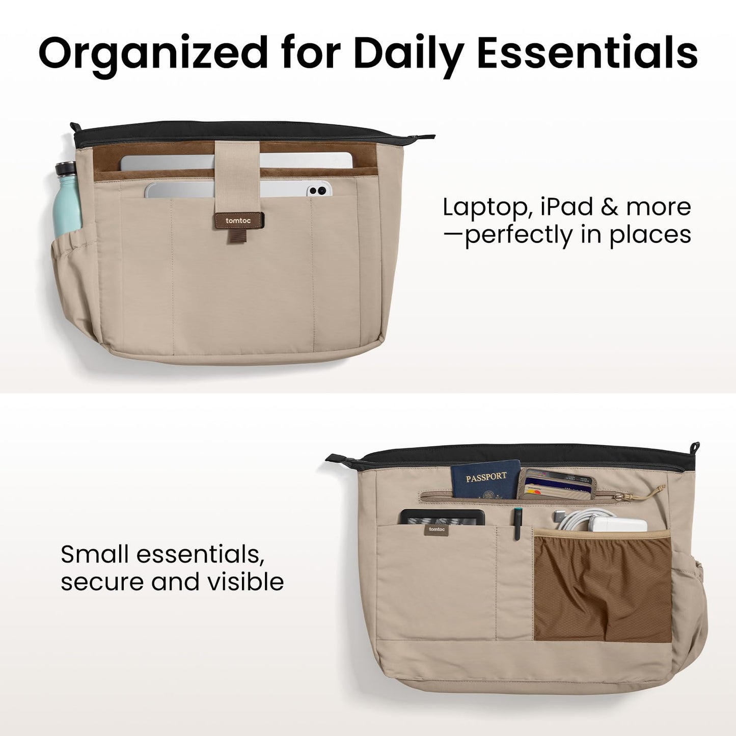 tomtoc 16 inch Puffer Tote Bag for Women