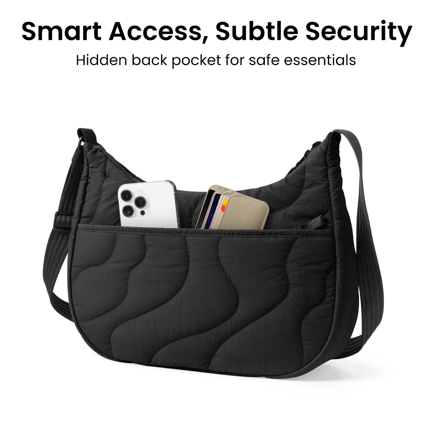 tomtoc 10L Puffy Sling Backpack, Qualited Crossbody Bags for Women