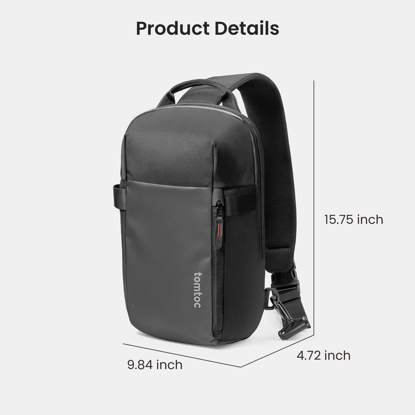 tomtoc Compact Sling Bag for 2025 M5 14 & 13 -inch MacBook Pro, Crossbody Chest Shoulder Bag