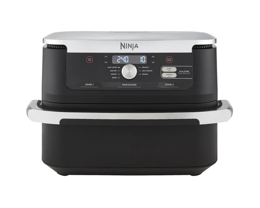 Ninja Foodi FlexDrawer Air Fryer, Dual Zone with Removable Divider, Large 10.4L Drawer, 7-in-1, Air-Fryer Uses No Oil, Air Fry, Roast, Bake, Max Crisp, Non-Stick Dishwasher Safe Parts, Black AF500UK