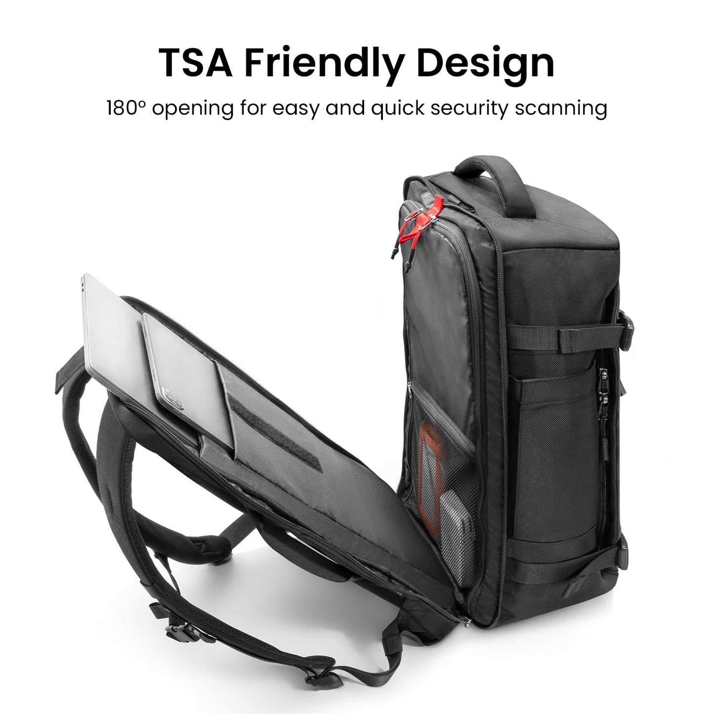 tomtoc Travel Backpack 40L, Flight Approved Carry-on Luggage  Fits 17.3 Inch Laptop