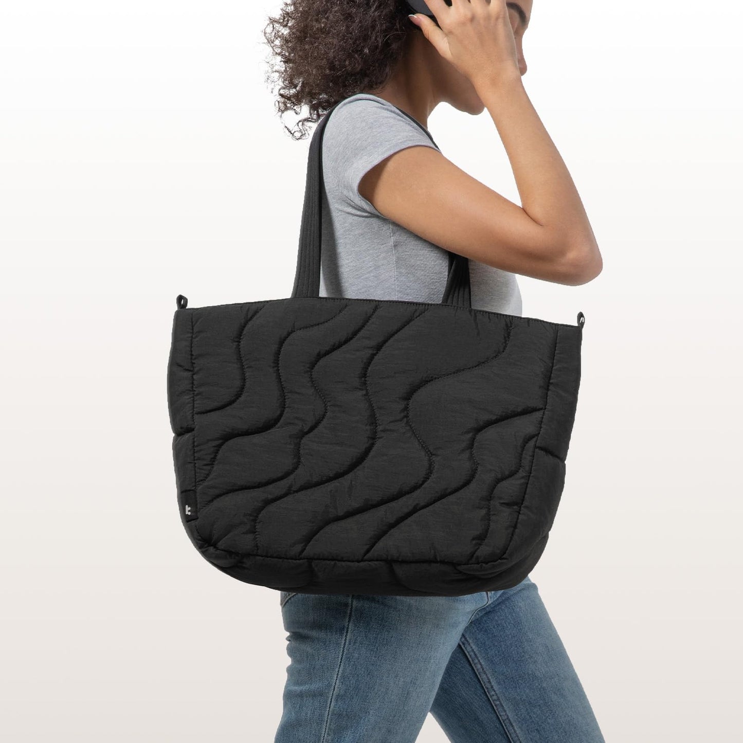 tomtoc 16 inch Puffer Tote Bag for Women