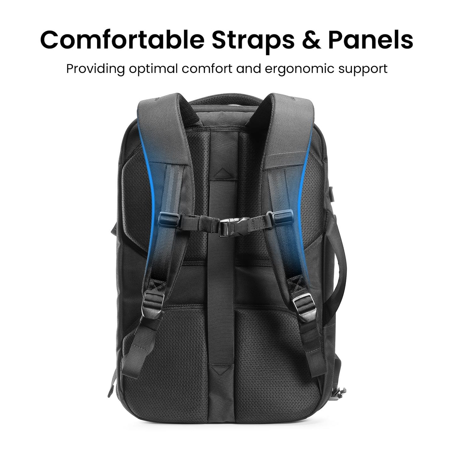 tomtoc Travel Backpack 40L, Flight Approved Carry-on Luggage  Fits 17.3 Inch Laptop