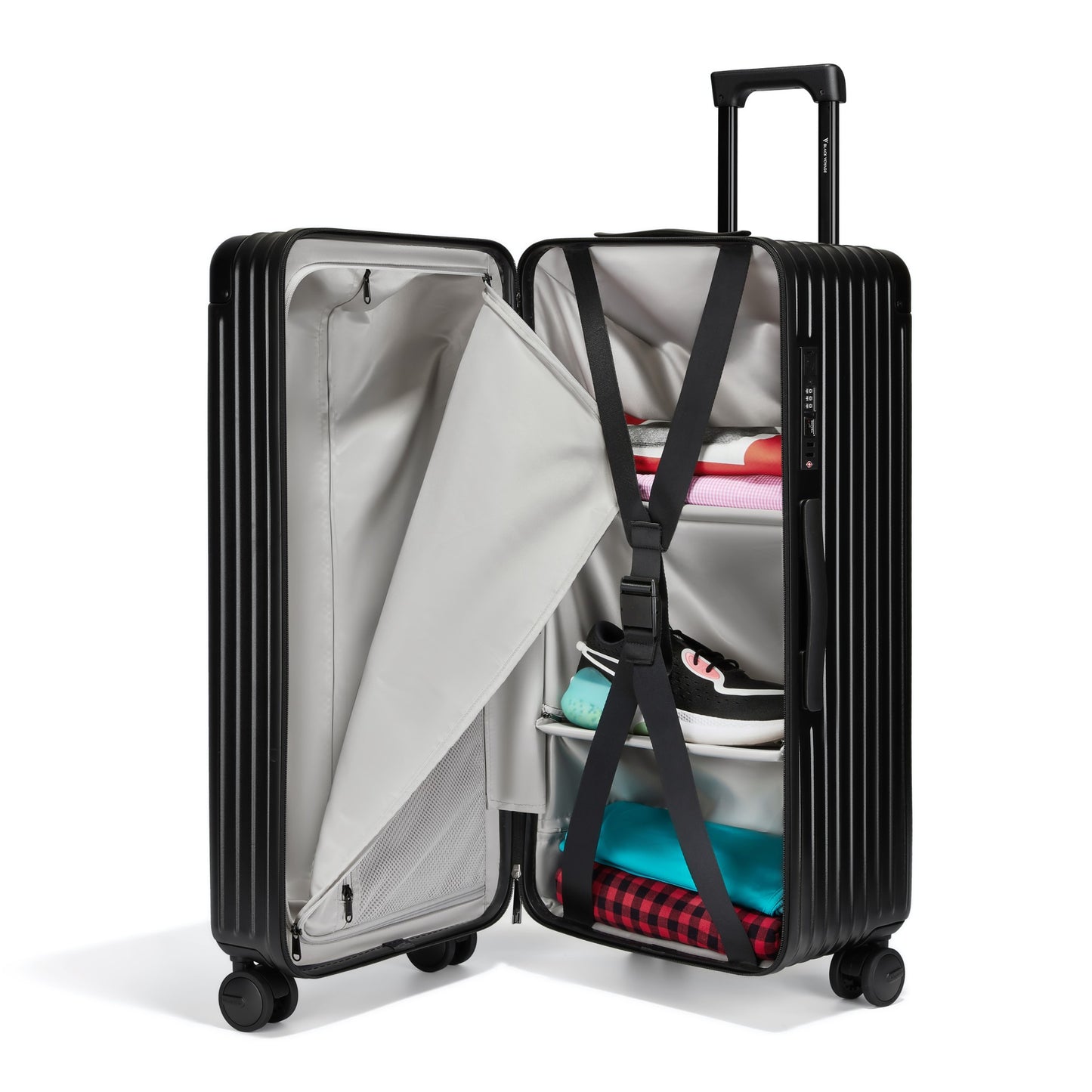 Black Voyage 28" AirTrunk Pro 120L Vacuum-Seal Suitcase