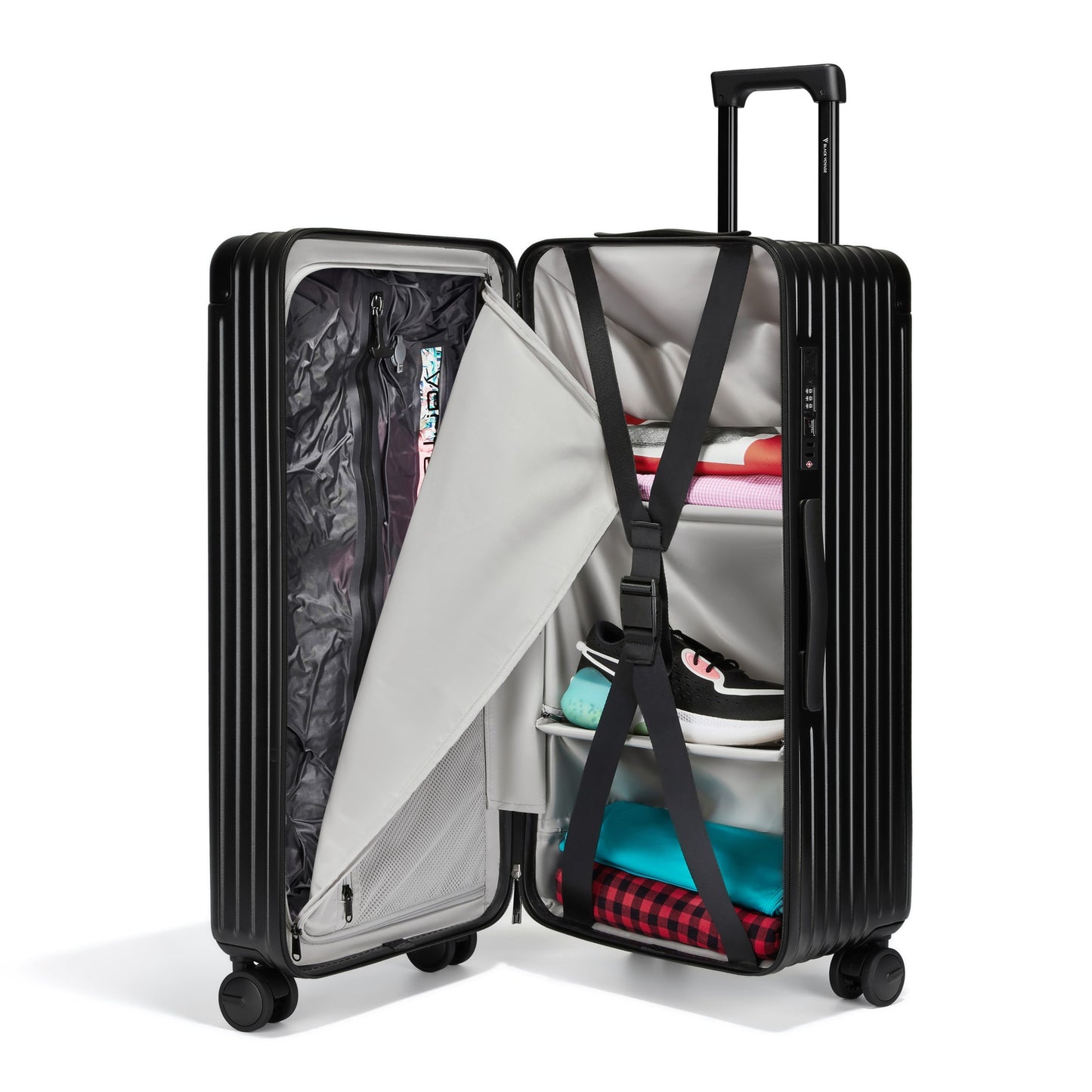Black Voyage 28" AirTrunk Pro 120L Vacuum-Seal Suitcase