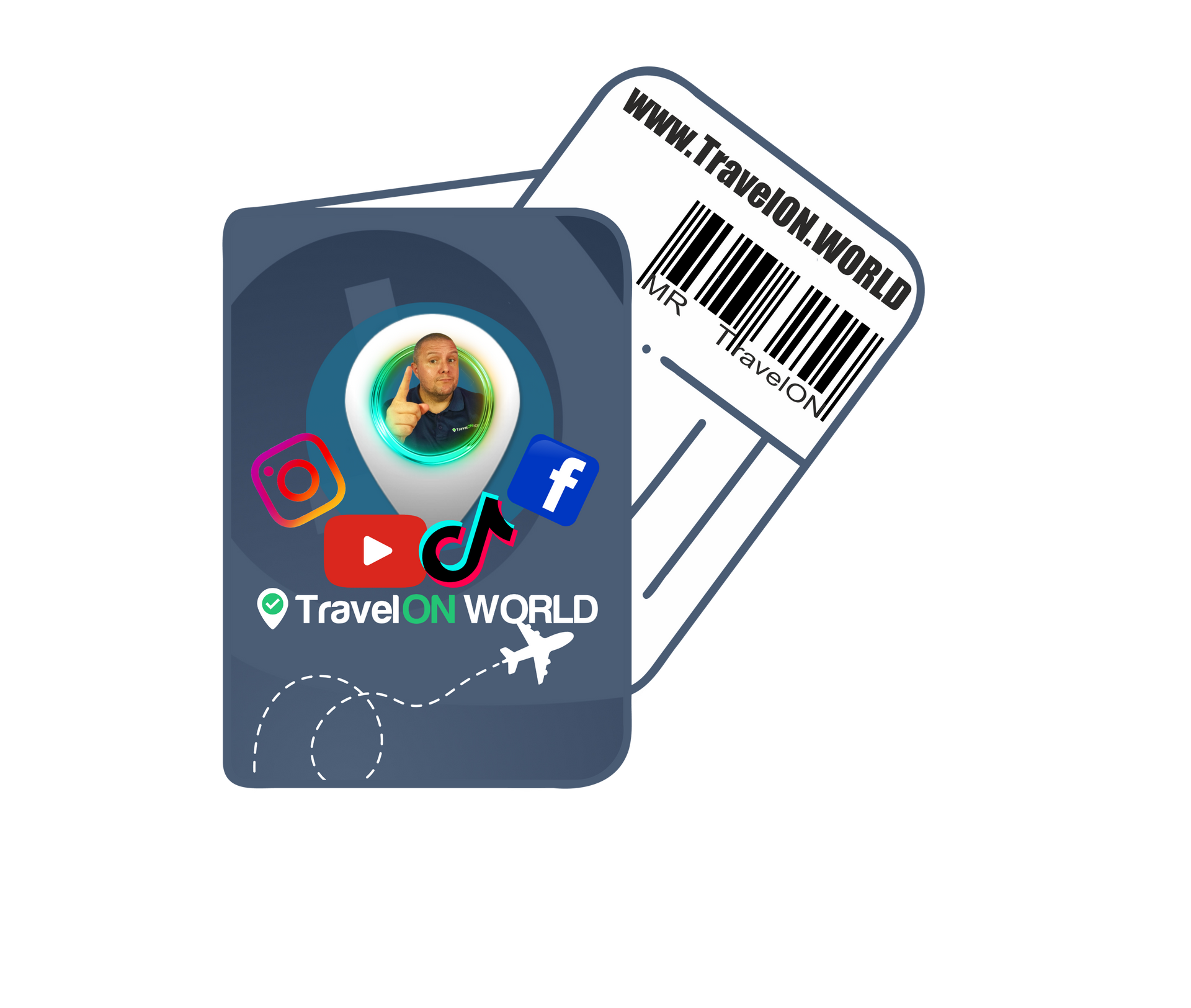 Mr TravelON Stickers Luggage Label – - Main Image